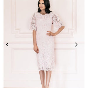 Rachel Parcell Lace Flutter Sleeve Dress (M) $150+
